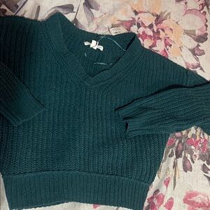 Aeropostale Teal V-Neck Sweater